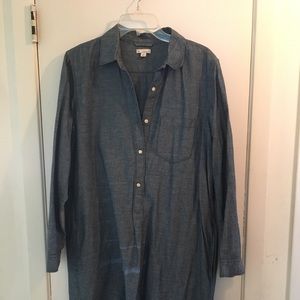 Gap denim shirt dress size large